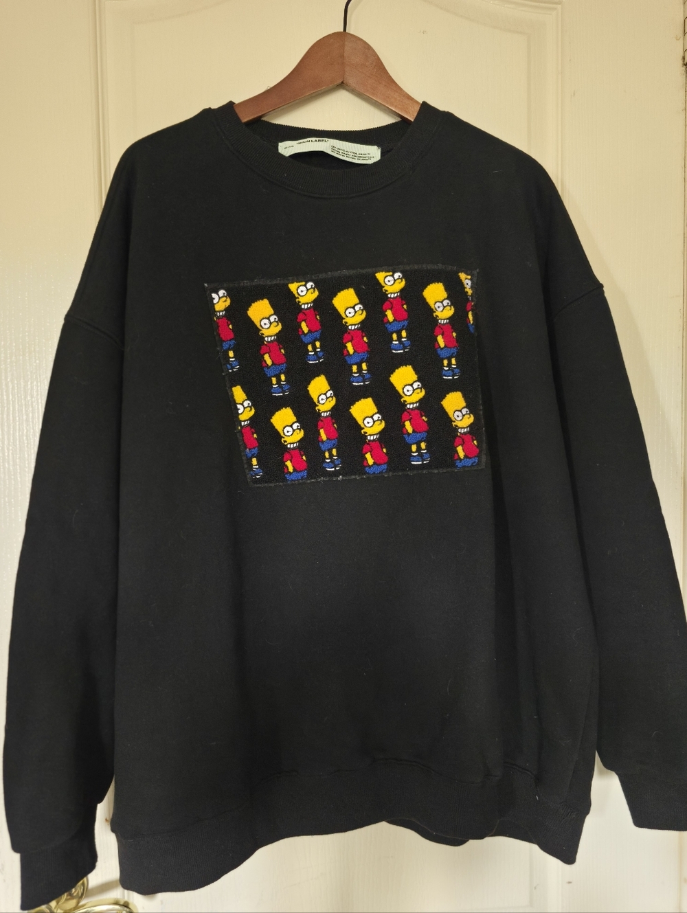Off-White Black Men's Crewneck Sweatshirt - MAIN LABEL